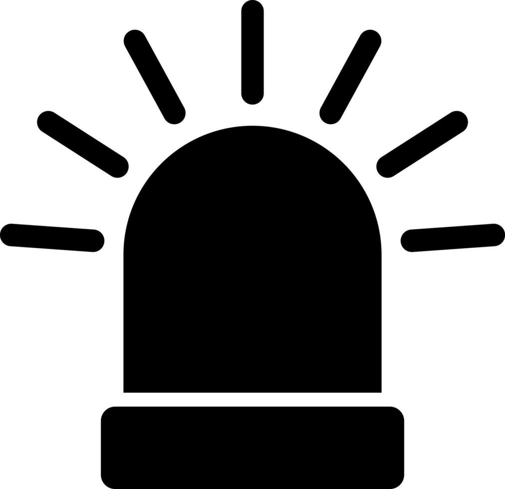 siren ikon eller symbol i svart Färg. vektor