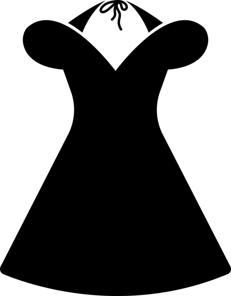 ärmlös kvinna klänning glyf ikon eller symbol. vektor
