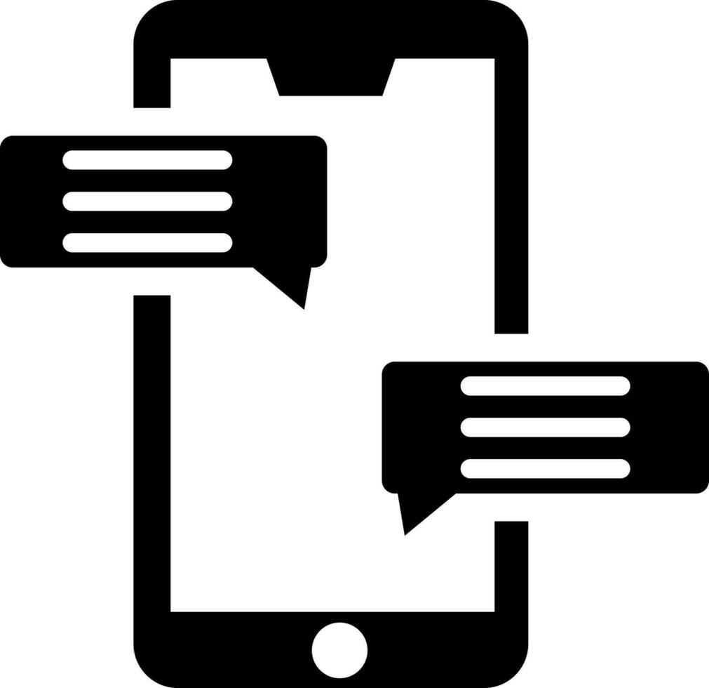 mobil meddelanden eller uppkopplad chattar ikon. vektor
