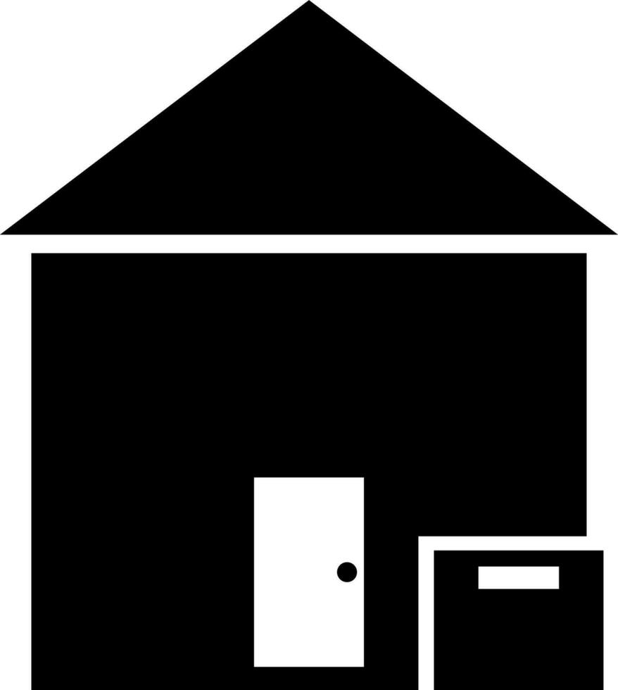Vektor Illustration von Zuhause Lieferung Glyphe Symbol.