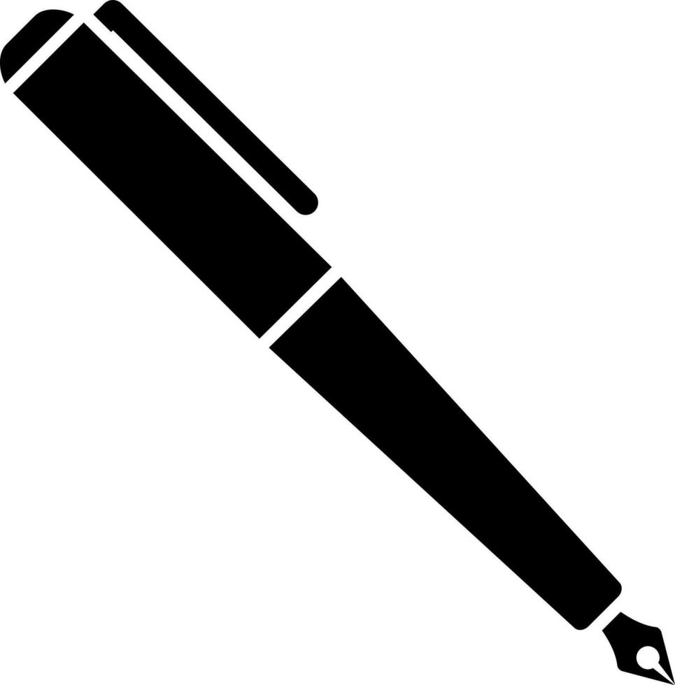 isolerat penna ikon i platt stil. vektor