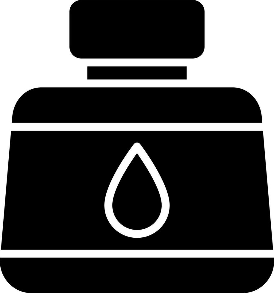 bläck flaska glyf ikon eller symbol. vektor
