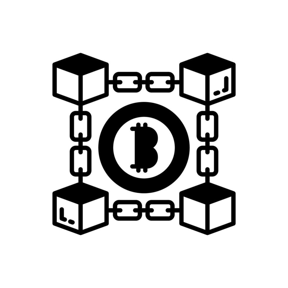 Block Kette Symbol im Vektor. Illustration vektor