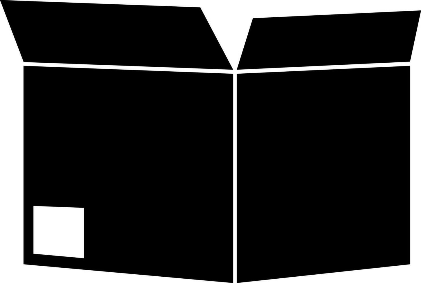 öffnen Lieferung Box Symbol. vektor