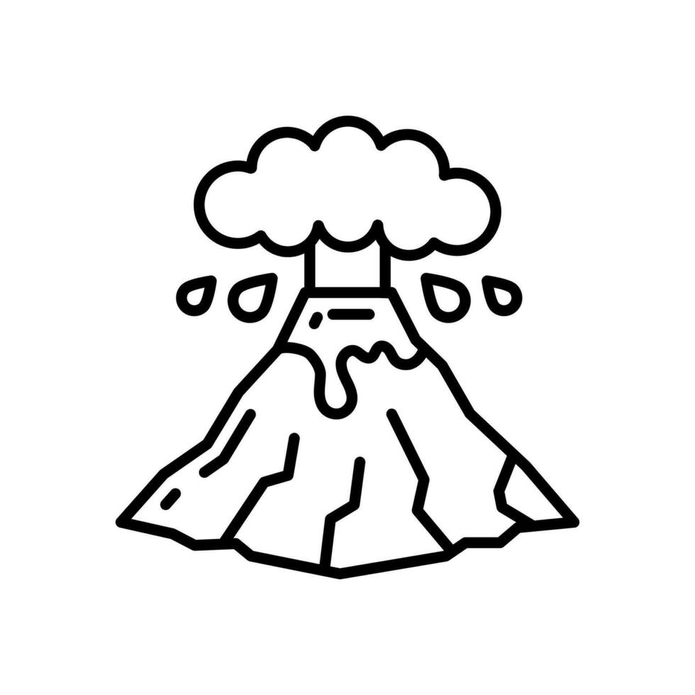 vulkanisch Eruption Symbol im Vektor. Illustration vektor