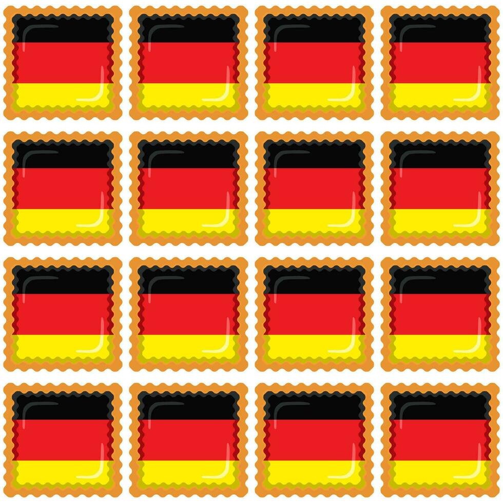 Muster Plätzchen mit Flagge Land Deutschland im lecker Keks vektor