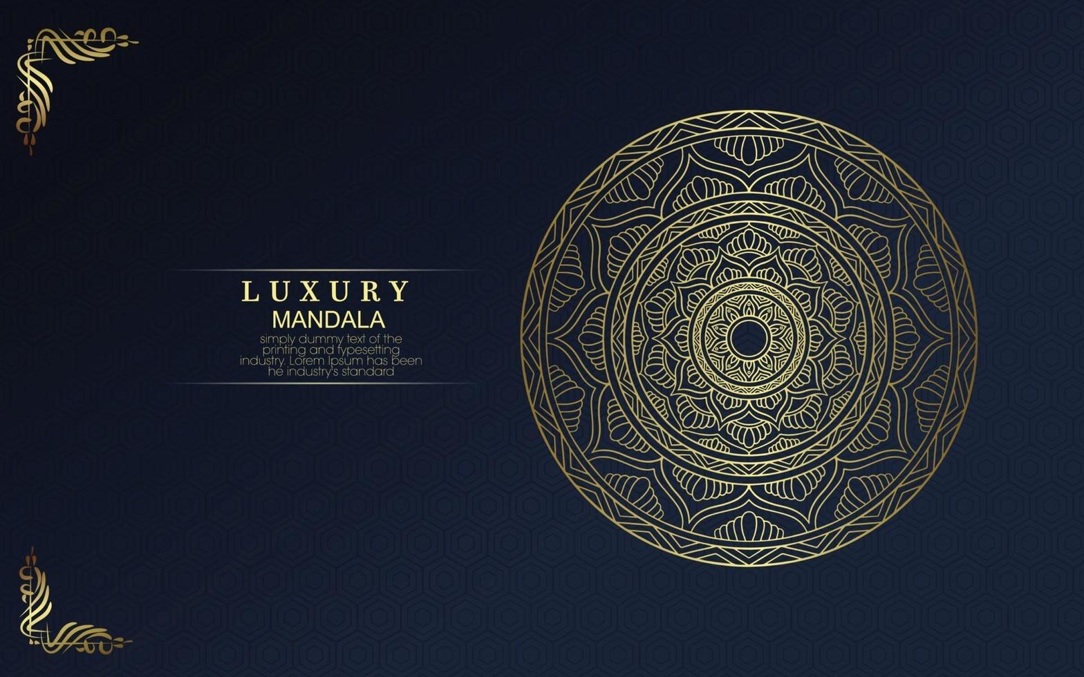 Luxus Gold Mandala verzierten Hintergrund Pro Vektor