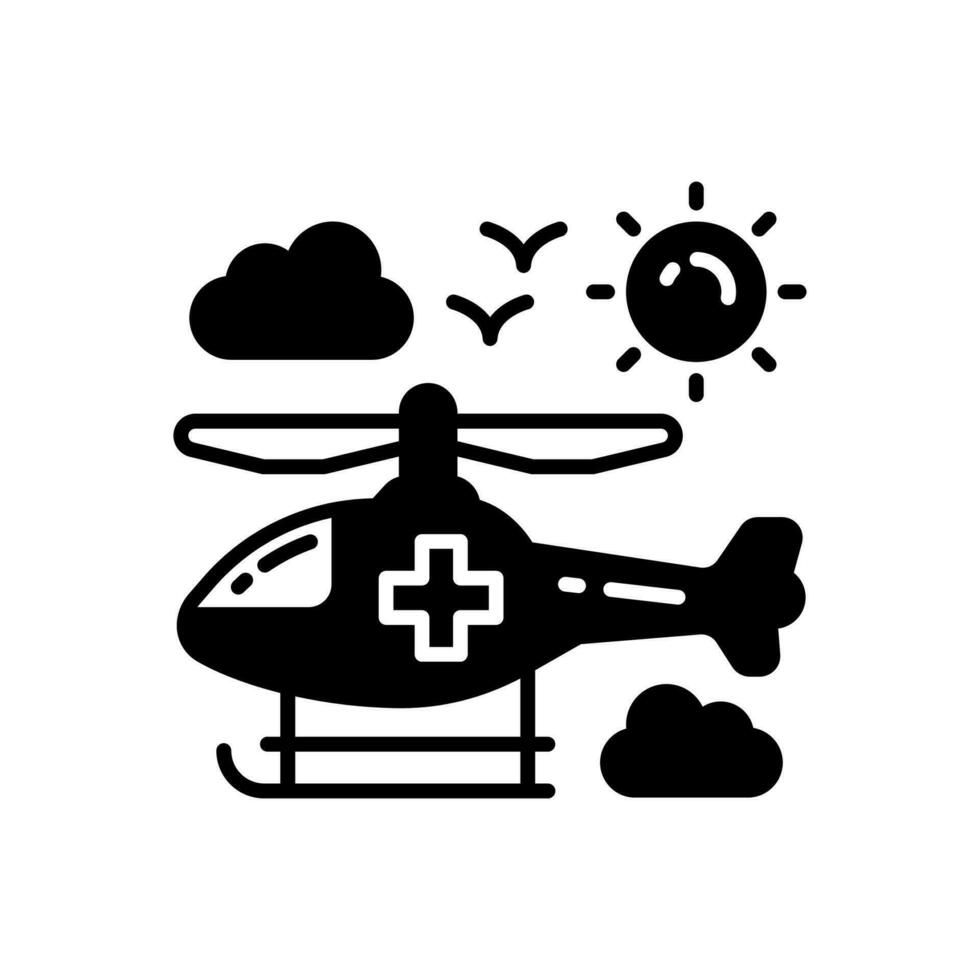 Luft medizinisch Transport Symbol im Vektor. Illustration vektor