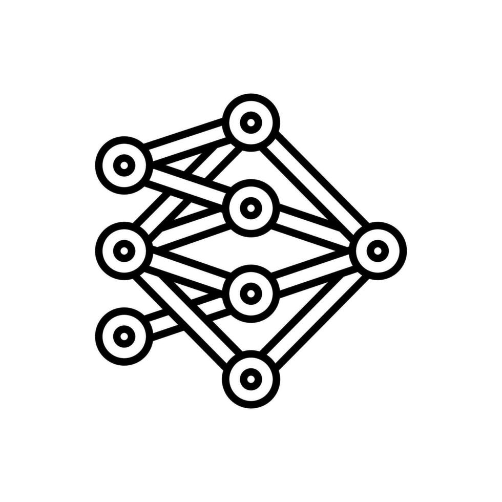 neural Netzwerk Symbol im Vektor. Illustration vektor