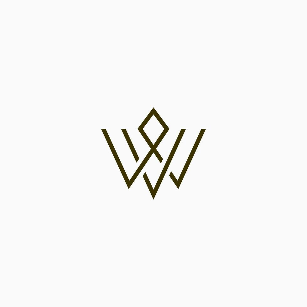 vw Initiale Monogramm Vektor Symbol Illustration