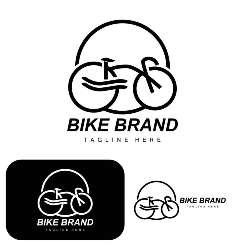 Fahrrad Logo, Fahrzeug Vektor, Fahrrad Silhouette Symbol, einfach Design Inspiration vektor