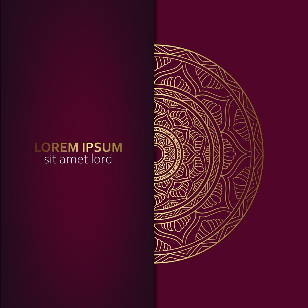 Luxus-Zier-Mandala-Hintergrund mit arabischem islamischem Ostmustermuster-Premium-Vektor-freiem Vektor