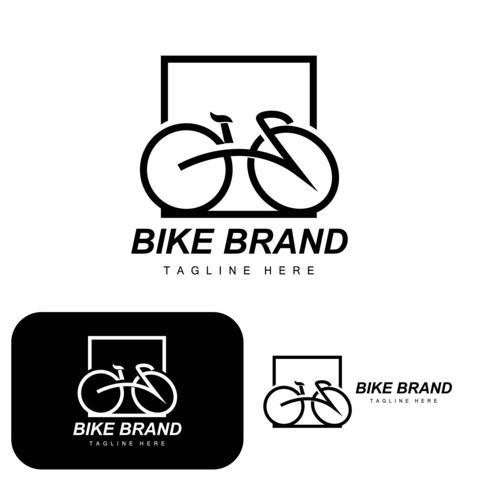 Fahrrad Logo, Fahrzeug Vektor, Fahrrad Silhouette Symbol, einfach Design Inspiration vektor