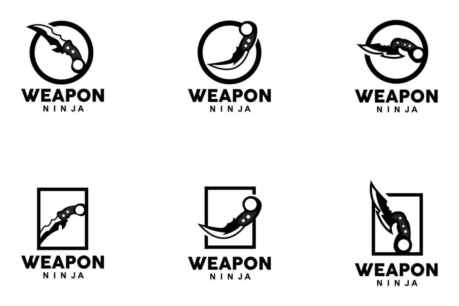 vapen logotyp, traditionell vapen karambit vektor, ninja stridande verktyg enkel design, symbol ikon, illustration vektor