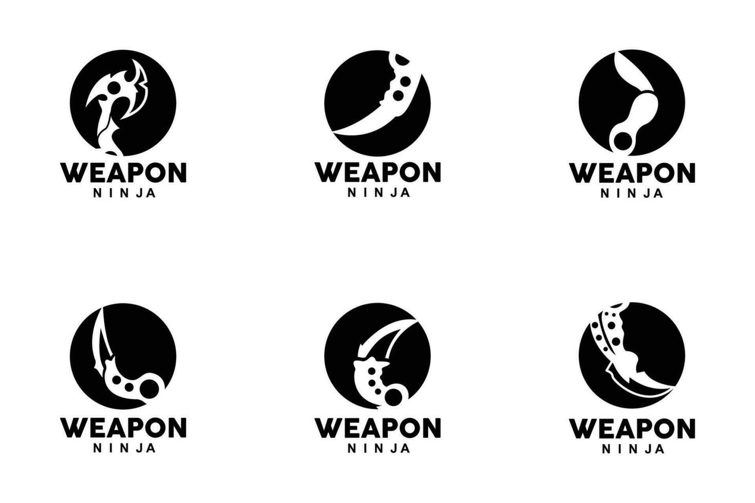 Waffe Logo, traditionell Waffe karambit Vektor, Ninja Kampf Werkzeug einfach Design, Symbol Symbol, Illustration vektor