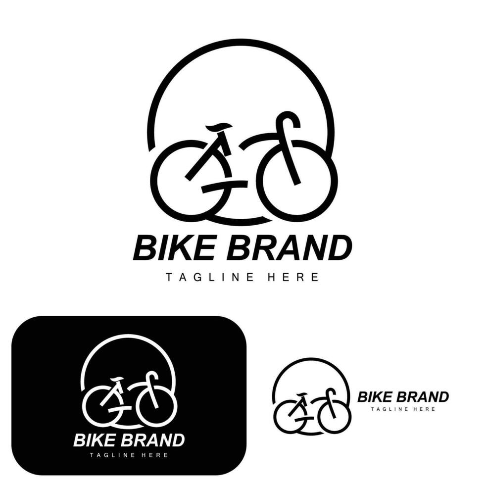 cykel logotyp, fordon vektor, cykel silhuett ikon, enkel design inspiration vektor