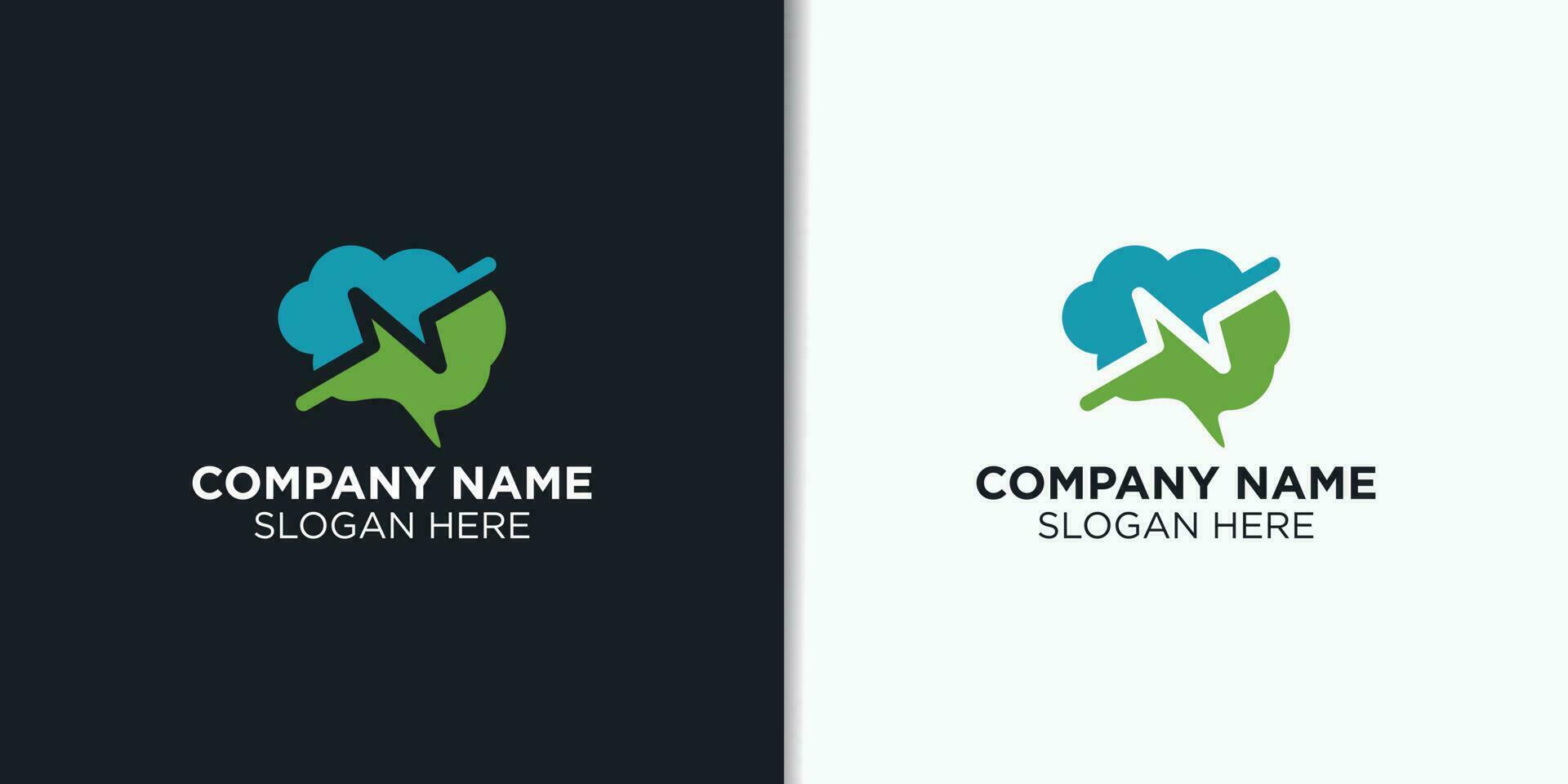 Gehirn Logo Design Vorlage, Gesundheit Logo Inspiration, Clever und kreativ Logo Design vektor