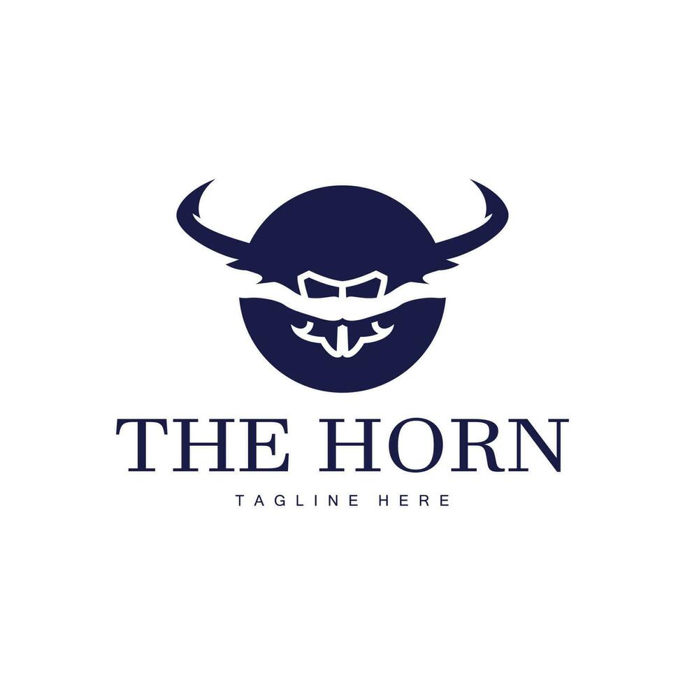 Hörner Logo, lange gehörnt Texas Stier Stier Vektor, Westen Land alt Jahrgang Design, Silhouette Illustration Symbol vektor