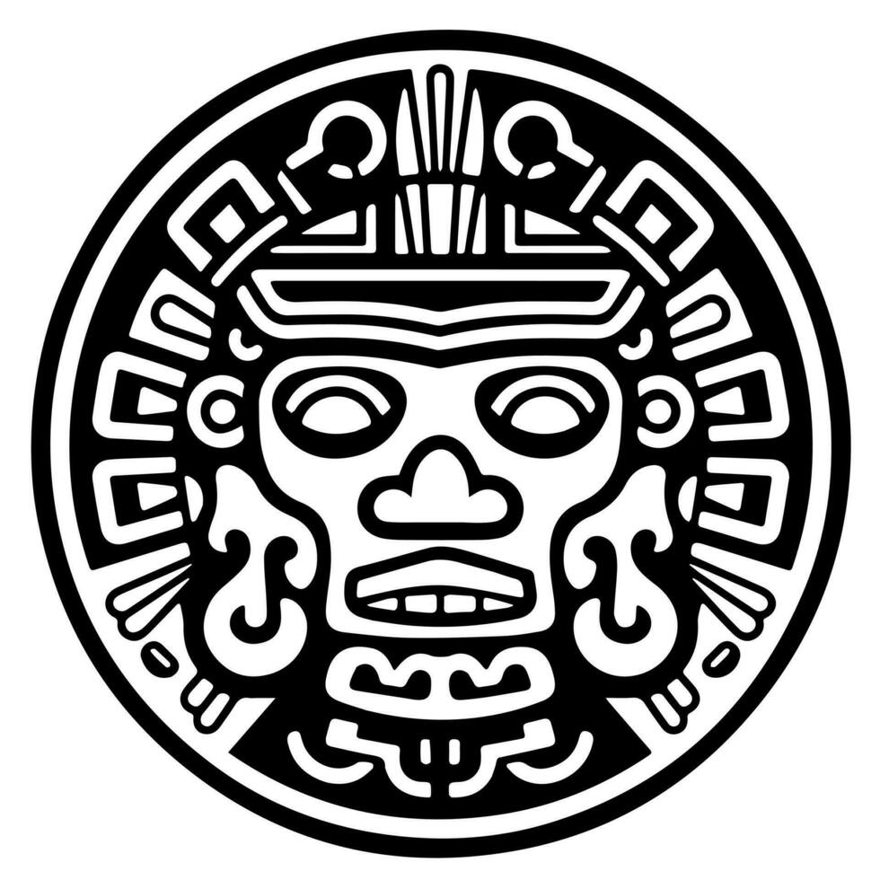 Maya aztekisch Totem tätowieren Vektor Symbol