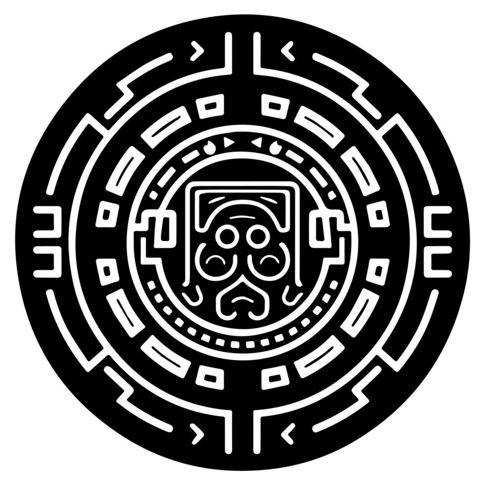 Maya aztekisch Totem tätowieren Vektor Symbol