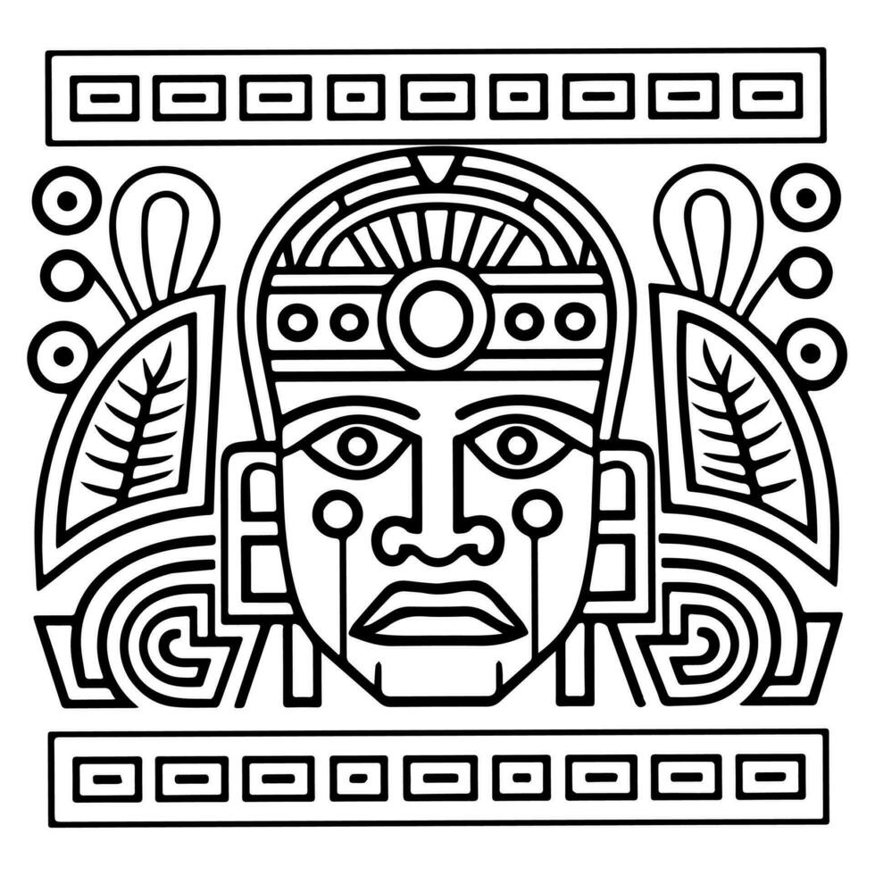 aztekisch Maya Totem tätowieren Vektor Symbol