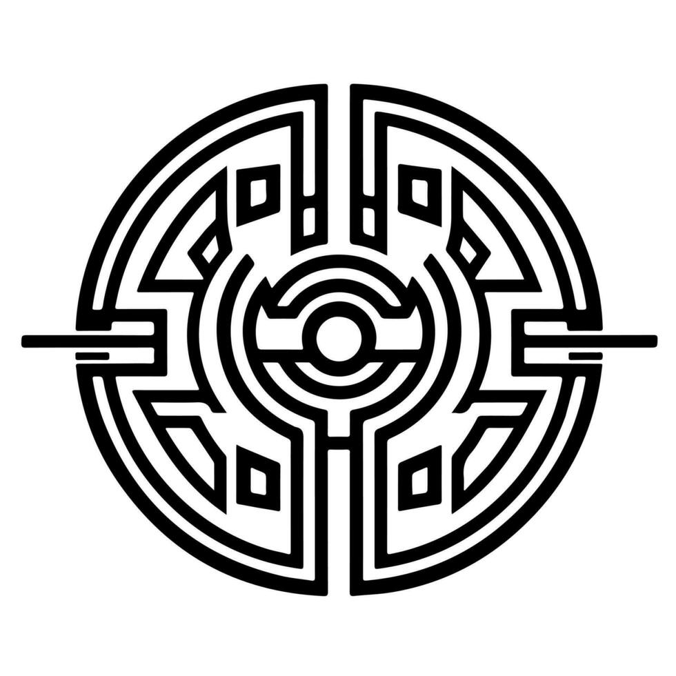 mayan aztec totem tatuering vektor ikon