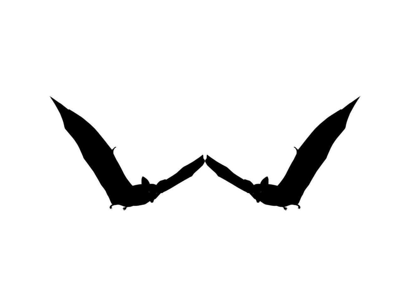 Silhouette des Paars Flughund oder Fledermaus für Kunstillustration, Ikone, Symbol, Piktogramm, Logo, Website oder Grafikdesignelement. Vektor-Illustration vektor