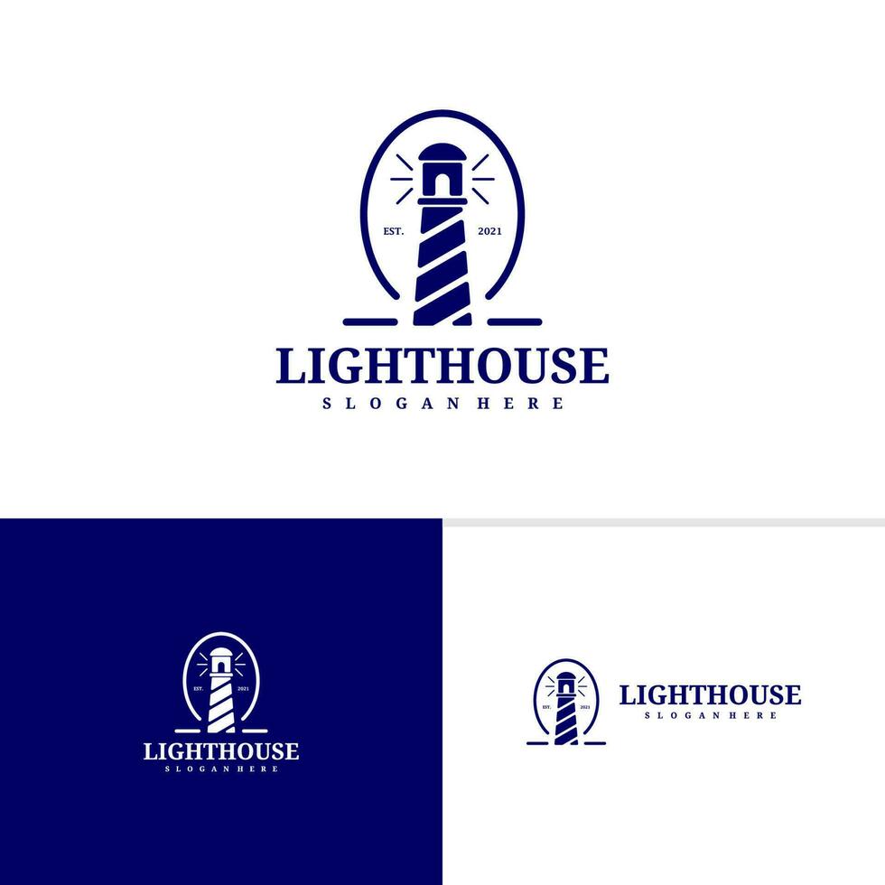 Leuchtturm Logo Vorlage, kreativ Leuchtturm Logo Design Vektor