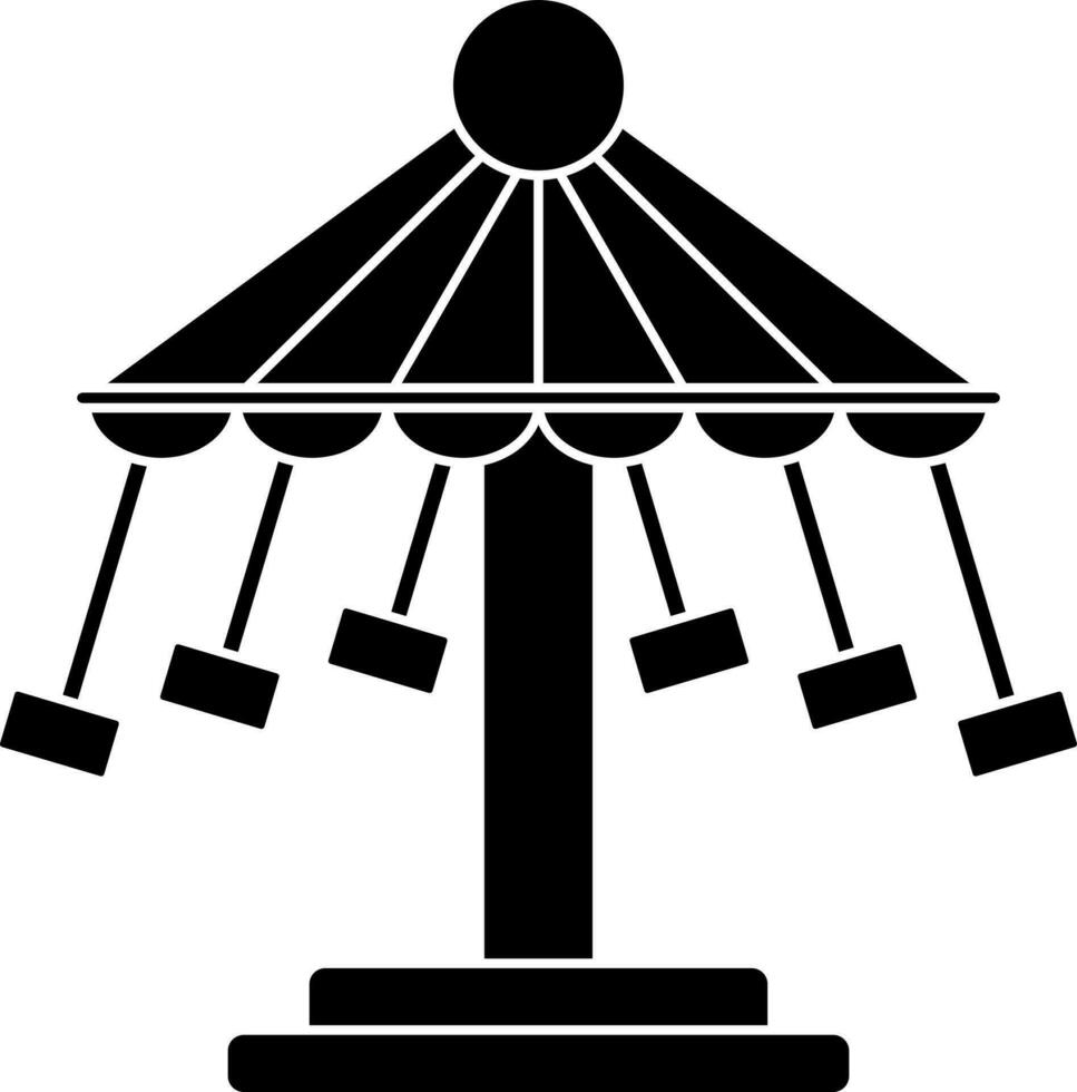 Glyphe Karussell oder Karussell Symbol. vektor