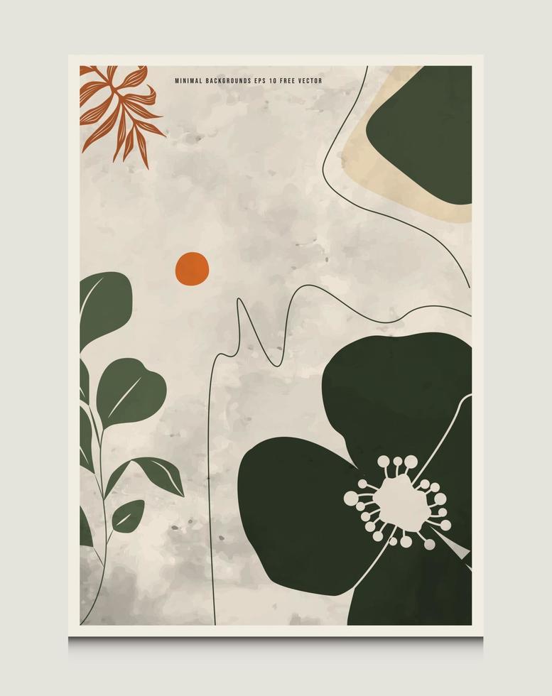 minimal sauber elegante botanische Linie Kunst Vektor-Illustration abstrakten Hintergrund mit botanischen Linie Kunst Szene geeignet für Bücher umfasst Broschüren Flyer soziale Beiträge etc. vektor