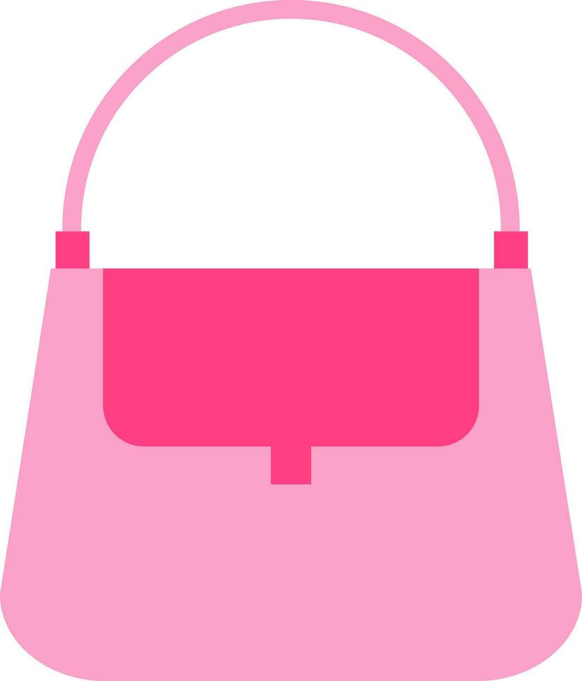 Illustration von Rosa Handtasche Symbol. vektor