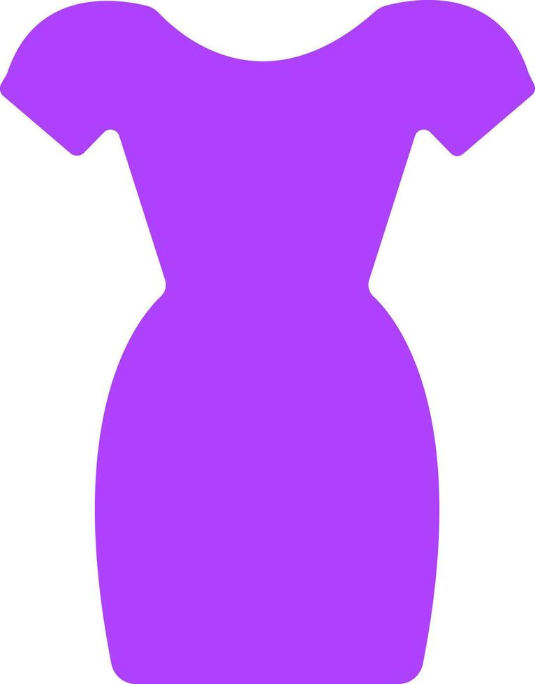 isoliert Kleid Symbol im lila Farbe eben Stil. vektor