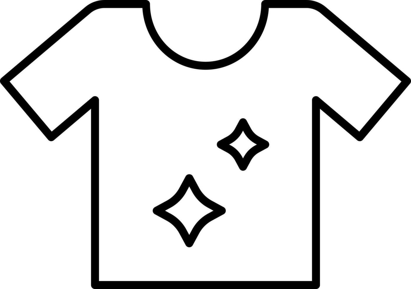 sauber T-Shirt Symbol im schwarz Umriss. vektor