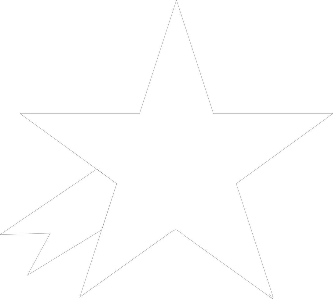 Symbol von Star mit Band zum Dekoration Konzept. vektor