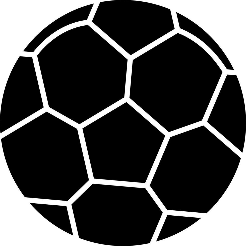 schwarz und Weiß Illustration von Fußball Ball Symbol. vektor