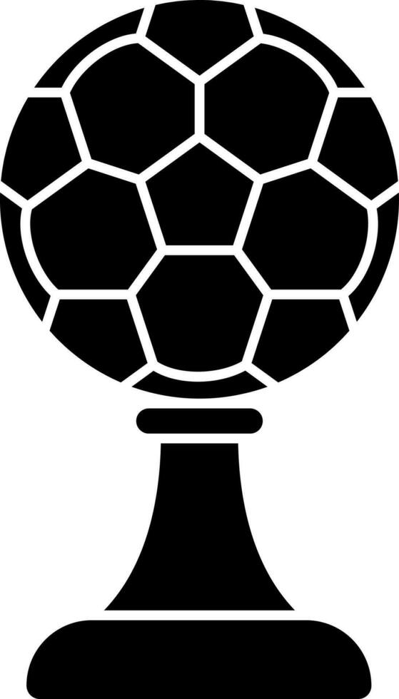 eben Fußball Trophäe Symbol im schwarz und Weiß Farbe. vektor