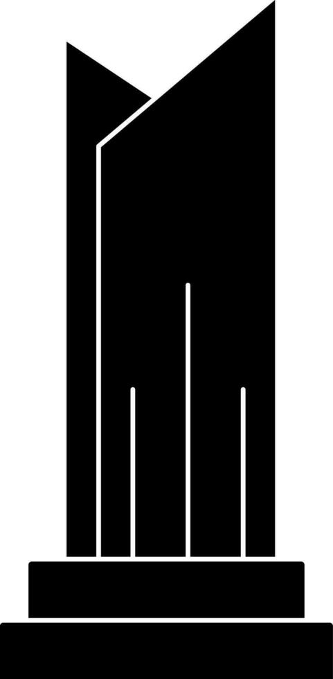 trofén ikon eller symbol i svart och vit Färg. vektor