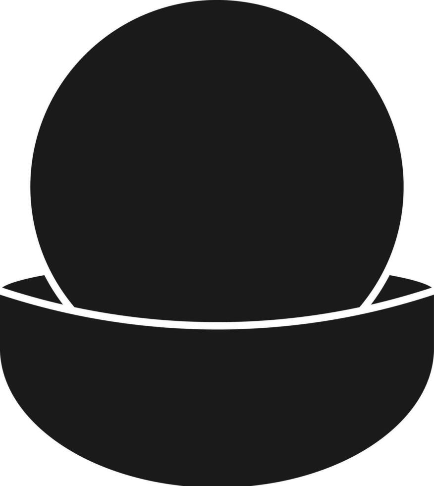 Kristall Ball Symbol im Glyphe Stil. vektor
