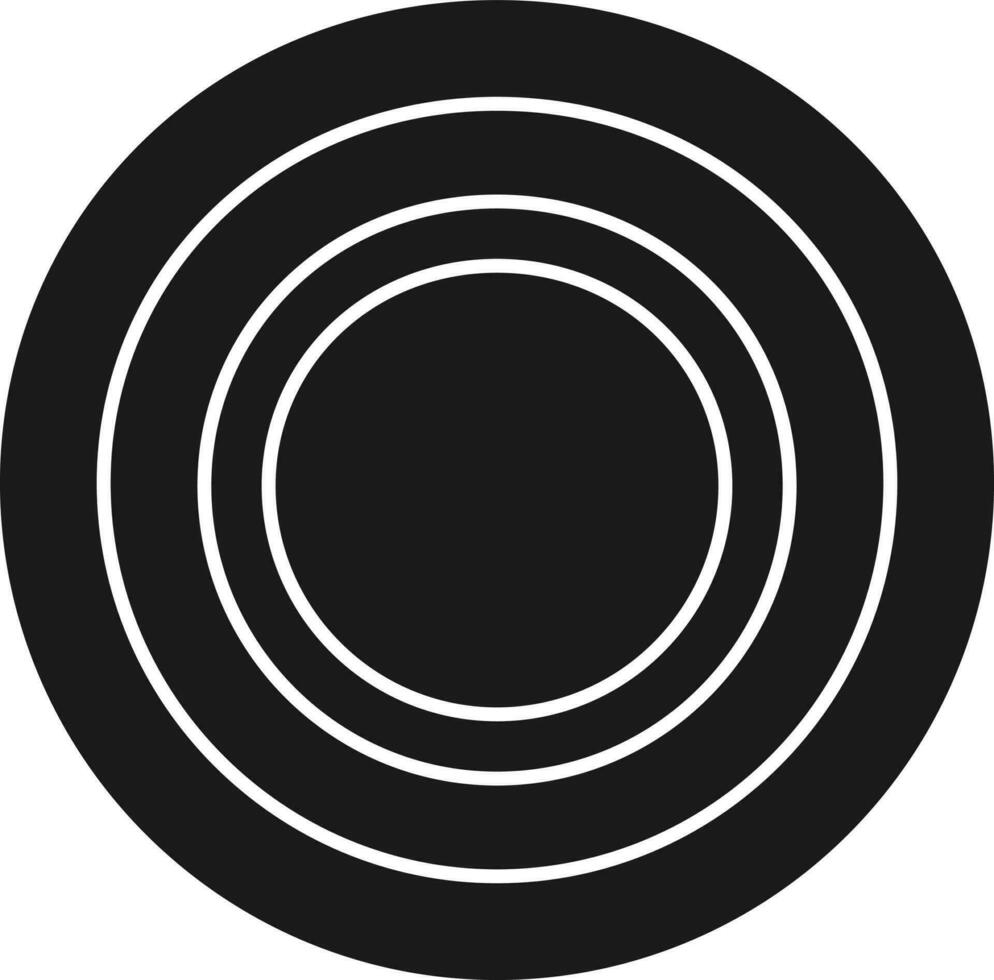 kreisförmig Ring Symbol im schwarz und Weiß Farbe. vektor