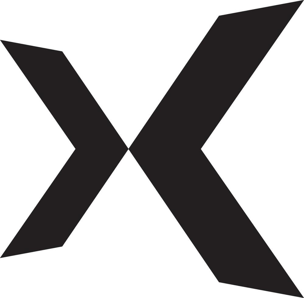 svart xing logotyp på vit bakgrund. vektor