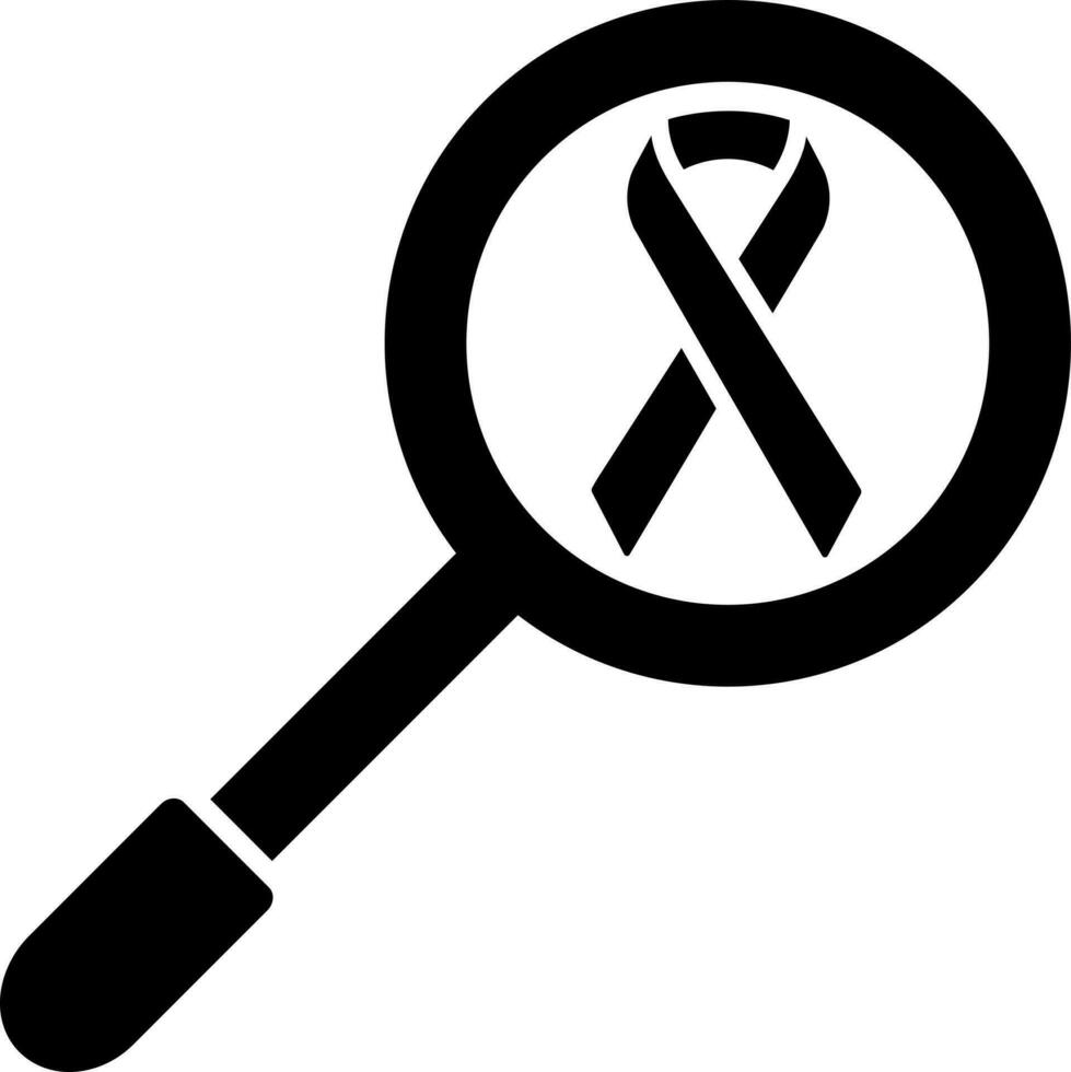 suchen AIDS Krankheit Glyphe Symbol. vektor