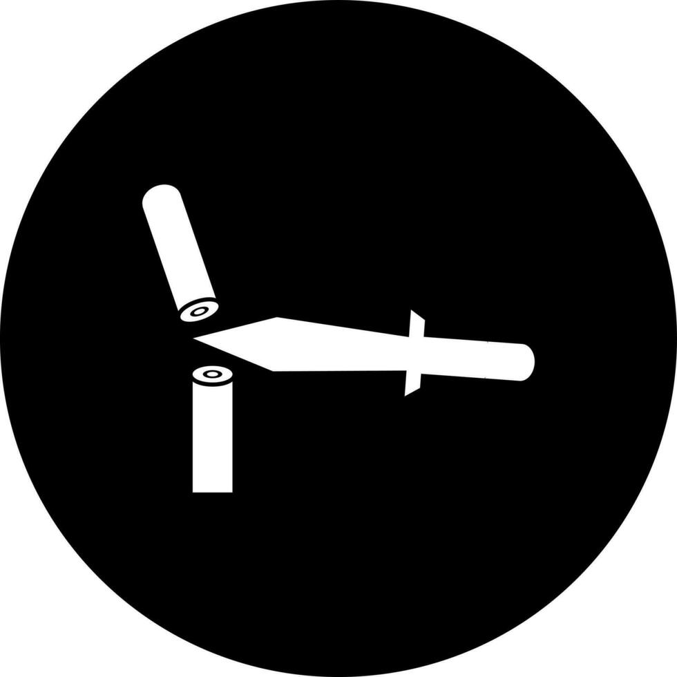 skarp svärd glyf ikon eller symbol. vektor