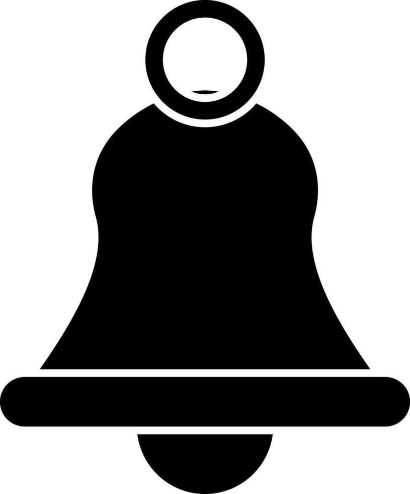 schwarz und Weiß Symbol von Glocke im eben Stil. vektor