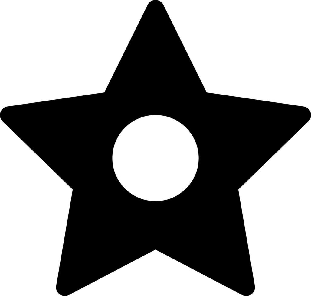 gehen von Ruhm Star schwarz und Weiß Symbol. vektor