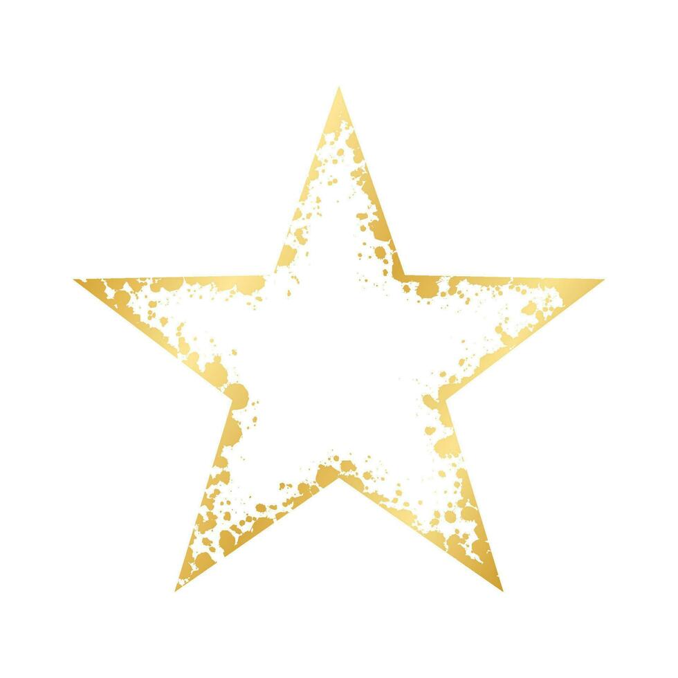 abstrakt Star geformt Gold Tinte Spritzer Grafik vektor