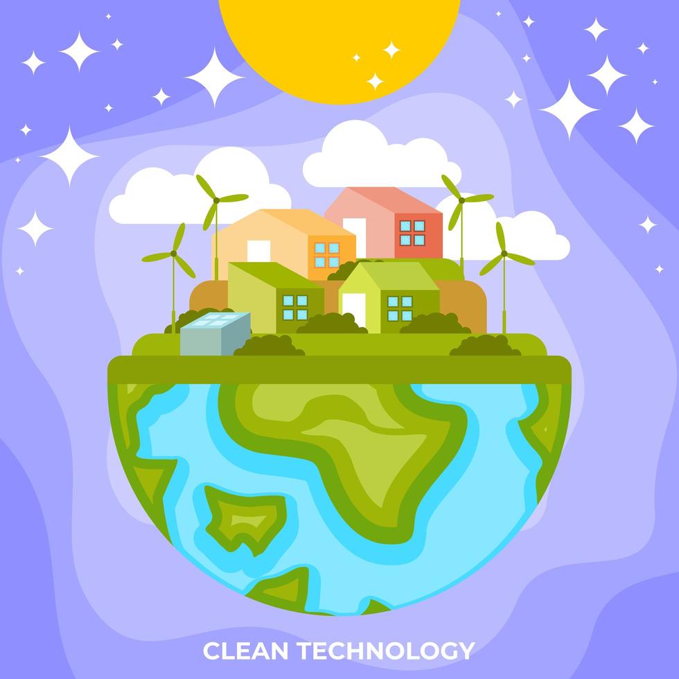saubere und umweltfreundliche Technologie vektor