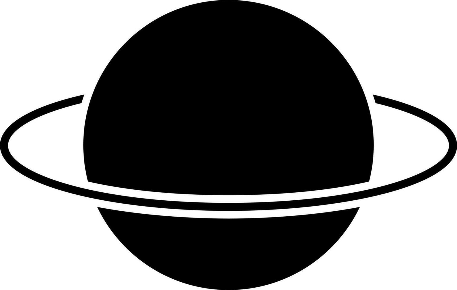 schwarz Planet Symbol auf Weiß Hintergrund. vektor
