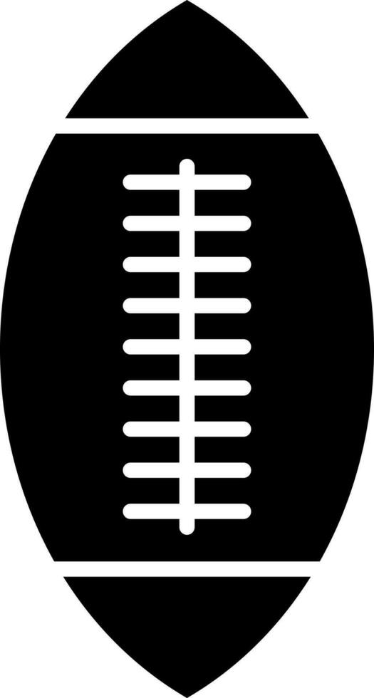 schwarz und Weiß amerikanisch Fußball Symbol im eben Stil. vektor