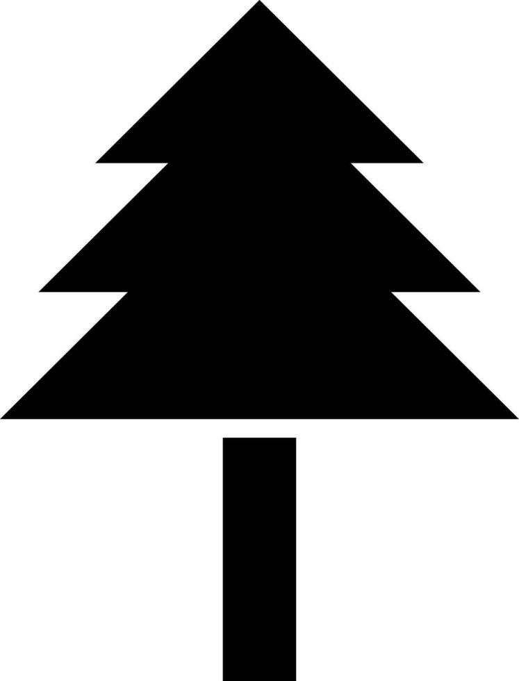 Weihnachten Baum Symbol im eben Stil. vektor