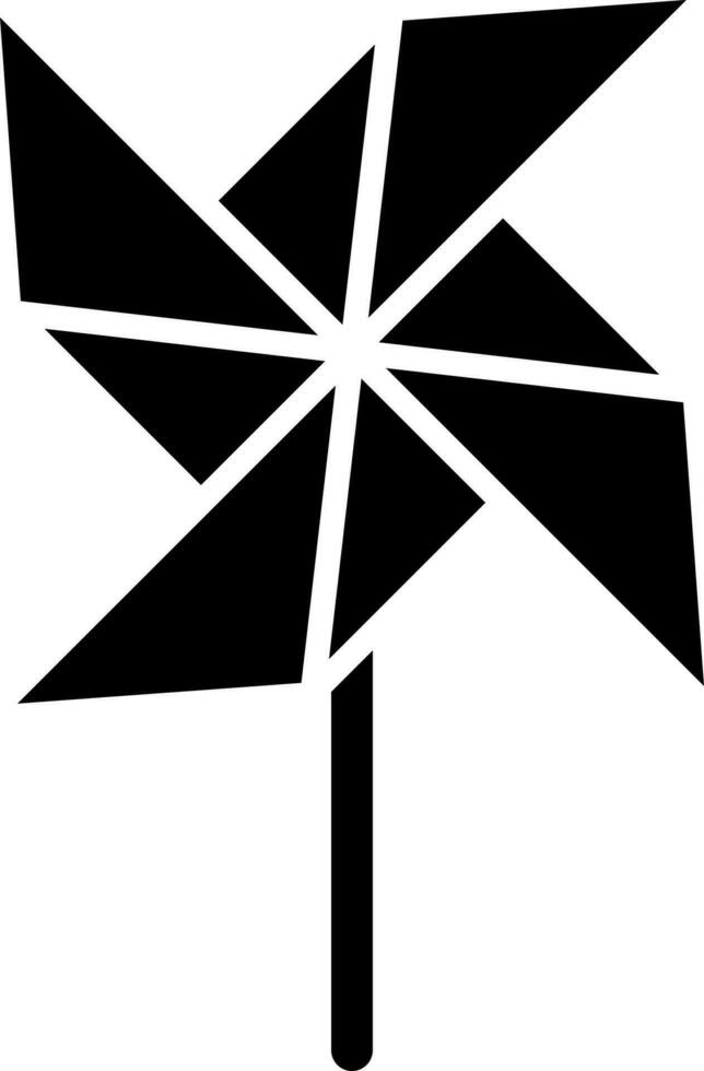 Windrad oder Windmühle Glyphe Symbol. vektor